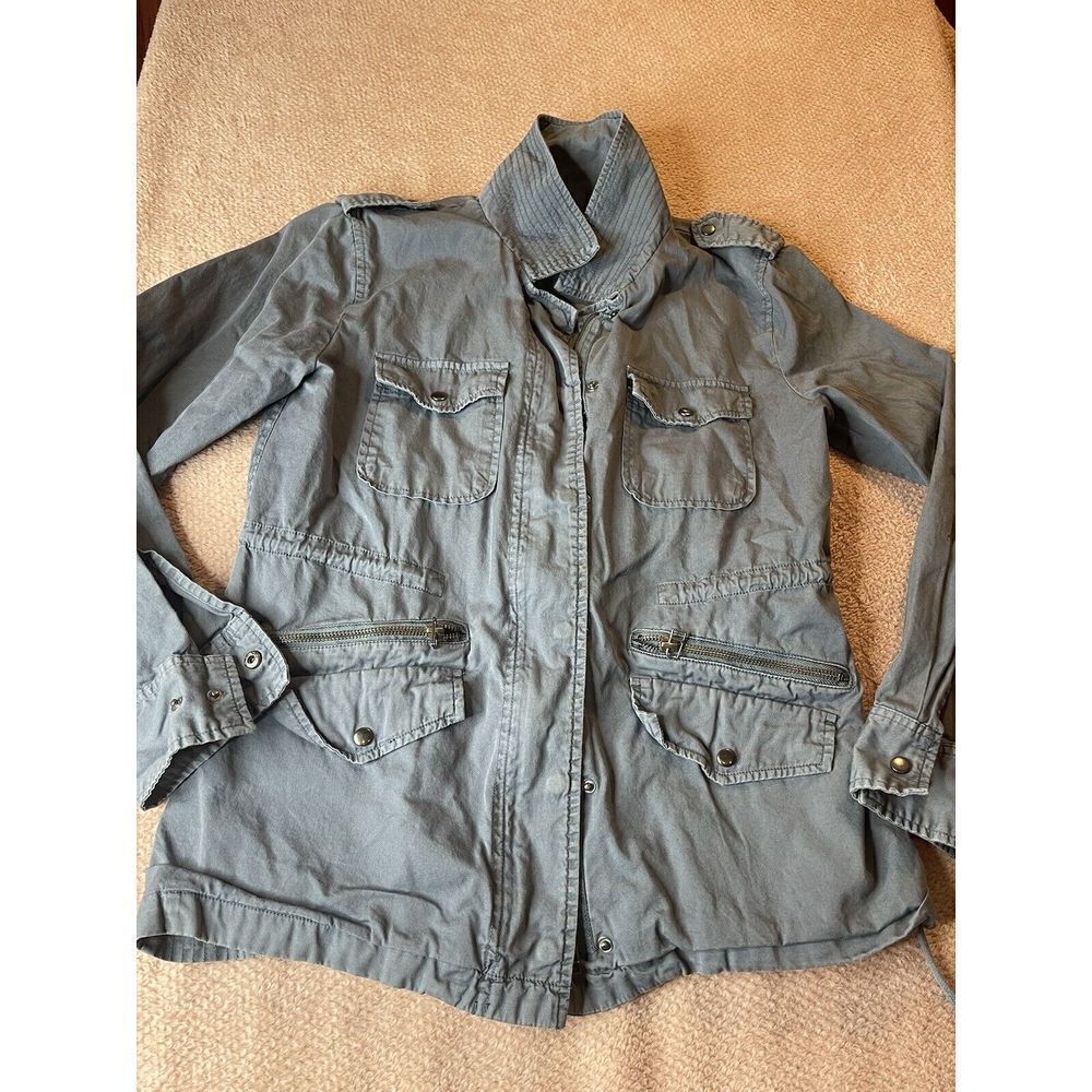 Lily Aldridge for Velvet Graham Spenser Womens Utility Dark Blue Jacket Size S